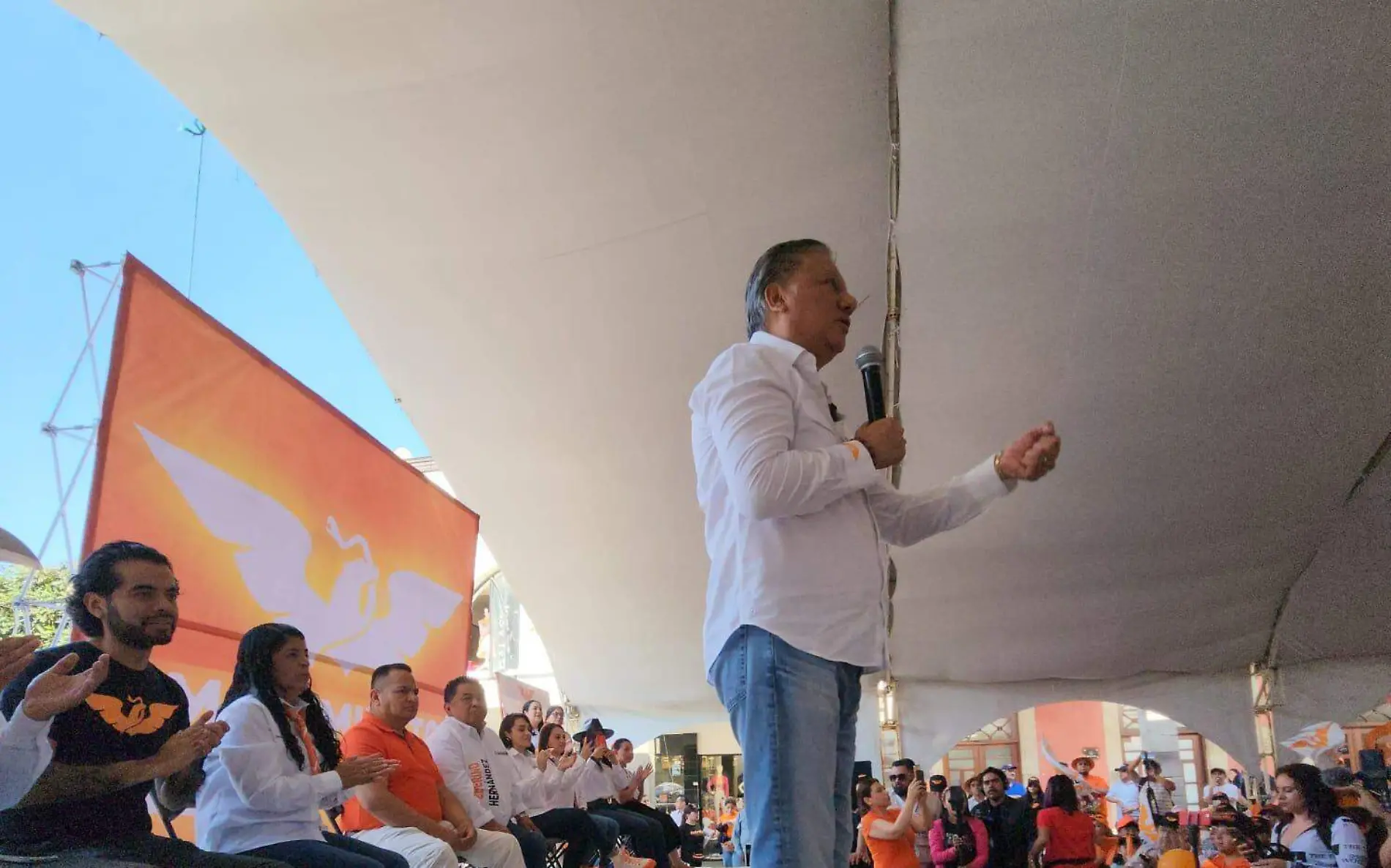 Fernando Morales realiza mitin en Huauchinango 